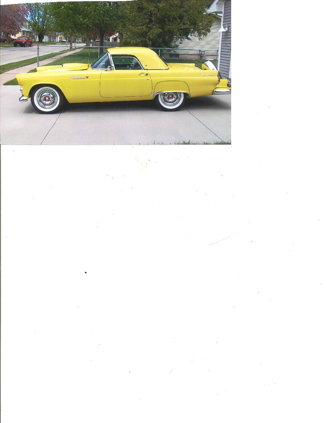 1955 Yellow T-Bird